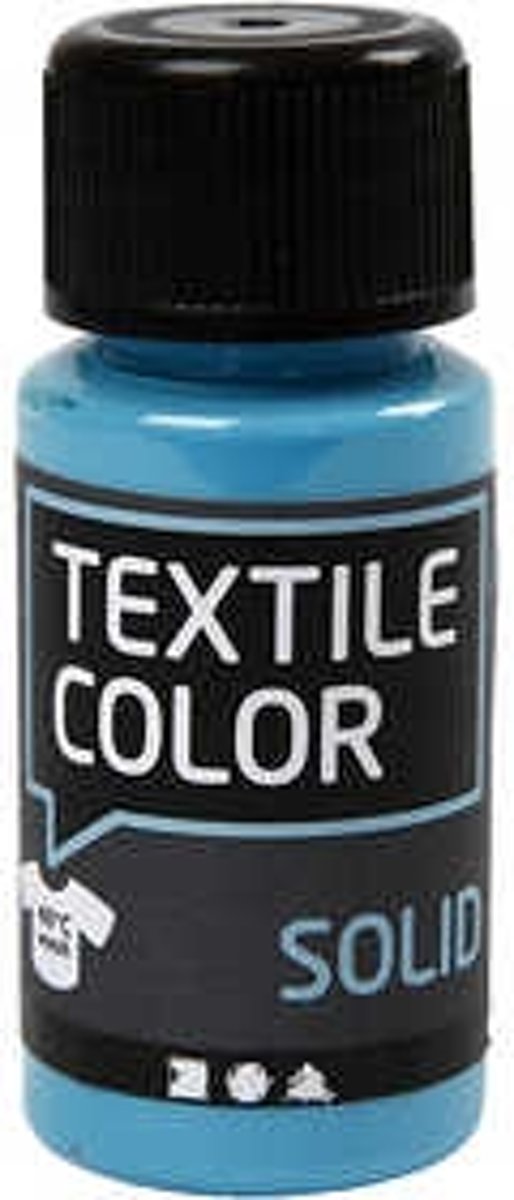 Textile Solid, turquoiseblauw, dekkend, 50ml [HOB-34221]